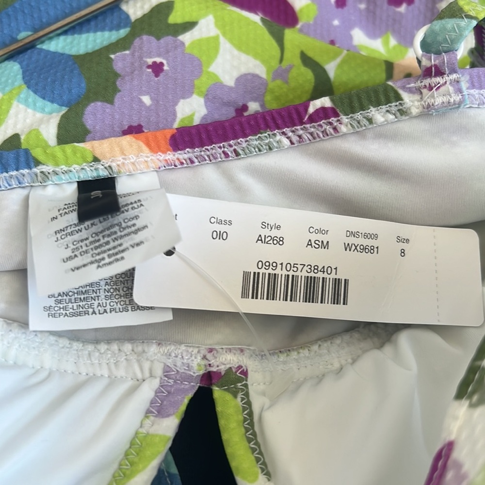 J.Crew ruffle plunge v neck one piece NWT - Picture 3 of 3